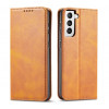 Casecentive Leder Wallet case Luxus Samsung Galaxy S21 hellbraun