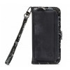 Mobilize 2in1 Magnet Zipper Case iPhone 13 schwarz / Schlangenmuster