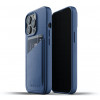 Mujjo Leder Wallet Case iPhone 13 Pro blau