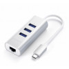 Satechi Type-C Ethernet USB 3.0 Adapter silber