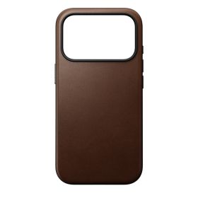 Nomad Moderne Leder Hülle iPhone 17 Pro Braun