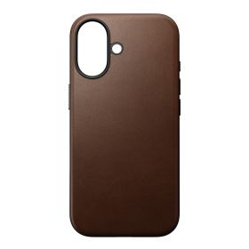 Nomad Moderne Leder Hülle iPhone 17 Braun