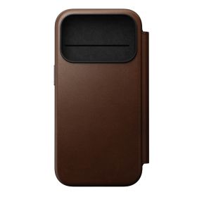 Nomad Moderne Leder Folio iPhone 17 Pro Braun