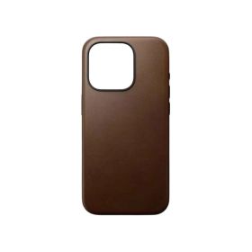 Nomad Modern Leather Case Magsafe iPhone 15 Pro brown
