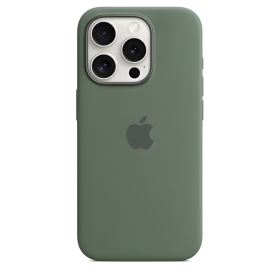 Apple Silicone MagSafe Case iPhone 15 Pro Cypress