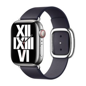 Apple Leather Band Modern Buckle Apple Watch 38mm / 40mm / 41mm - Ink - Größe S