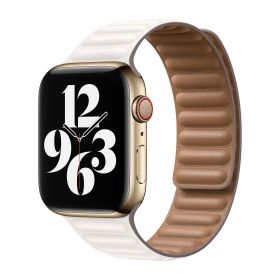 Apple Leather Link Apple Watch M/L 42mm / 44mm / 45mm Chalk