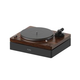Aulo Plattenspieler mit Integrierten Lautsprechern und Bluetooth Dunkles Holz