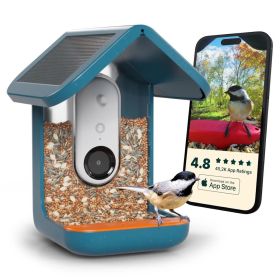 Bird Buddy Smart - Bird Feeder Pro - Vogelhaus - Blau mit Solarzelle