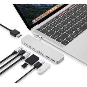 Hyper Pro 8-in-2 MacBook Pro Hub silber