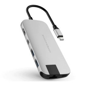 Hyper HyperDrive Slim 8-in-1 USB-C Hub silber