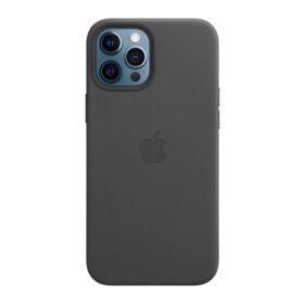 Apple Leather Case iPhone 12 Pro Max schwarz