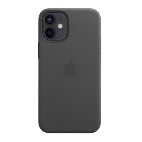 Apple Leather Case iPhone 12 Mini schwarz