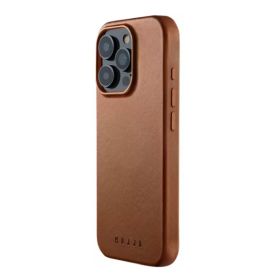 Mujjo Leather Case iPhone 16 Pro Max Braun