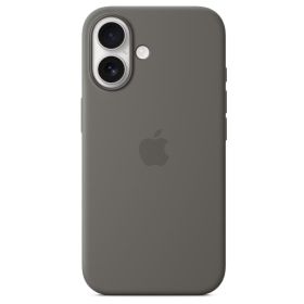 Apple Silikon MagSafe Hülle iPhone 16 Steingrau