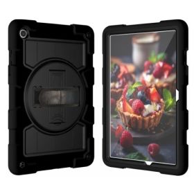 Casecentive Handstrap Hardcase with strap Galaxy Tab A9 Plus black