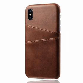 Casecentive Leder Wallet Back Case iPhone XS Max Braun