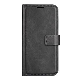 Casecentive Leder Wallet Hülle mit Verschluss iPhone 15 schwarz