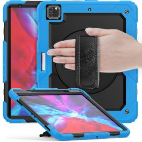 Casecentive Handstrap Pro Hardcase mit Griff iPad Pro 12.9" 2022 / 2021 / 2020 / 2018 Blau
