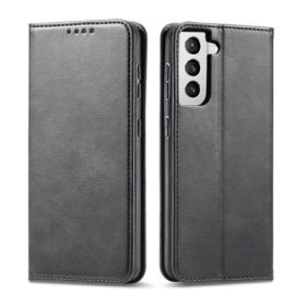Casecentive Leder Wallet case Luxus Samsung Galaxy S21 schwarz