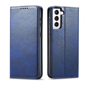Casecentive Leder Wallet case Luxus Samsung Galaxy S21 blau