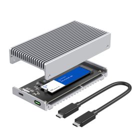 Casecentive M.2 NVMe SSD Gehäuse 40Gbps silber 