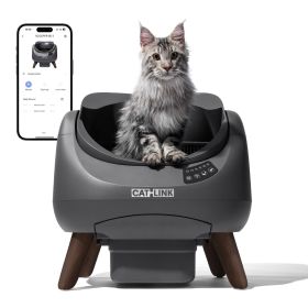 CATLINK Open X - Offene automatische Katzentoilette, grau