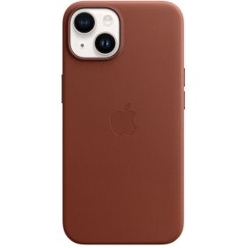 Apple Leather Case iPhone 14 Umber