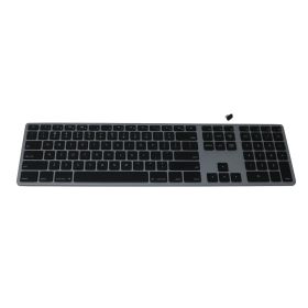 Matias kabellose USB-C Aluminum Tastatur Mac deutsch QWERTZ space grau