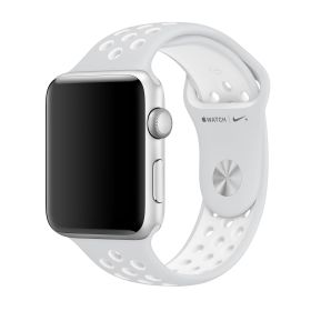 Apple Nike Sport Band Apple Watch 42mm / 44mm / 45mm / 49mm Pure Platin/Weiß