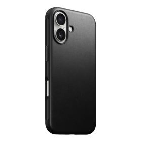 Nomad Modern Leather Case iPhone 16 Schwarz