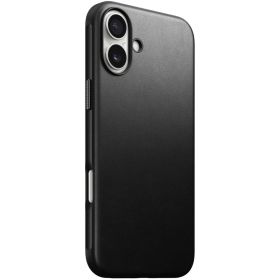Nomad Modern Leather Case iPhone 16 Plus Schwarz