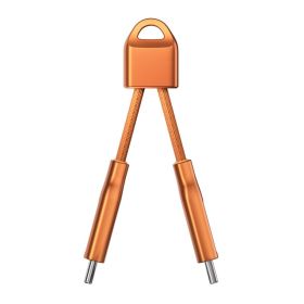 Nomad ChargeKey USB-C to USB-C Charging Cable Stellar Orange