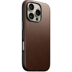Nomad Modern Leather Case iPhone 16 Pro Braun