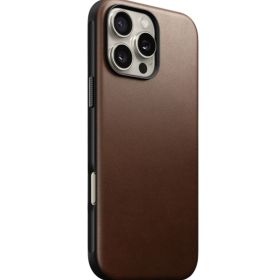 Nomad Modern Leather Case iPhone 16 Pro Max Braun