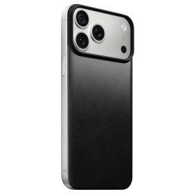 Nomad Magnetische Lederrückseite Horween MagSafe iPhone 18 Pro Max Schwarz