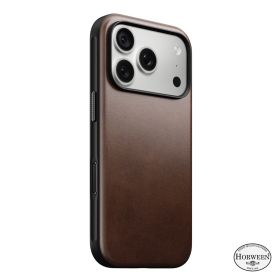 Nomad Modern Lederhülle Horween iPhone 18 Pro Rustic Brown