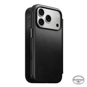 Nomad Modern Lederfolio Horween iPhone 18 Pro Schwarz