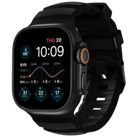 Nomad Rocky Point Band Apple Watch Ultra 46mm / 49mm Carbon Black Connector Black