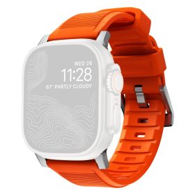 Nomad robustes Sportarmband Apple Watch 42mm / 44mm / 45mm / 49mm orange / silber