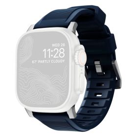Nomad robustes Sportarmband Apple Watch 42mm / 44mm / 45mm / 49mm Atlantic Blue / Silber