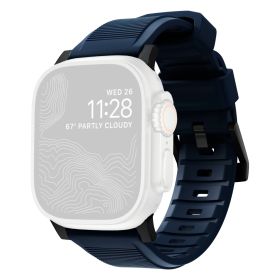 Nomad robustes Sportarmband Apple Watch 42mm / 44mm / 45mm / 49mm Atlantic Blue Connector Schwarz