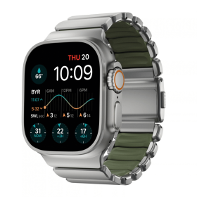Nomad Stratos Titanium Strap Apple Watch 44mm / 45mm / 46mm / 49mm Natural/Forest