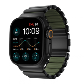Nomad Stratos Titanium Strap Apple Watch 44mm / 45mm / 46mm / 49mm Schwarz/Forest