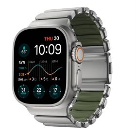Nomad Stratos Titanium Strap Apple Watch 44mm / 45mm / 46mm / 49mm Natural/Forest