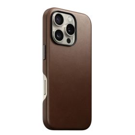Nomad Traditional Leather Case iPhone 16 Pro Braun