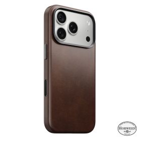 Nomad Traditional Lederhülle Horween iPhone 18 Pro Rustic Brown