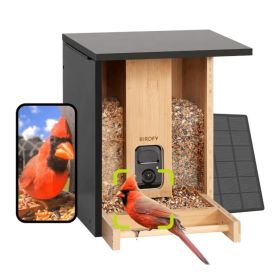 Birdfy Bambus Intelligentes Vogelhaus – Solarbetrieben mit Kamera und KI-Vogelerkennung