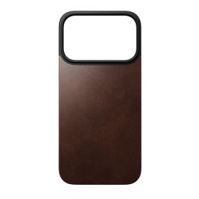 Nomad Magnetische Leder Hülle iPhone 17 Pro Rustikales Braun Horween