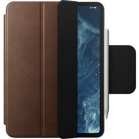 Nomad Moderne Leder Folio Hülle iPad Pro 13 Zoll (2024/M4) Braun